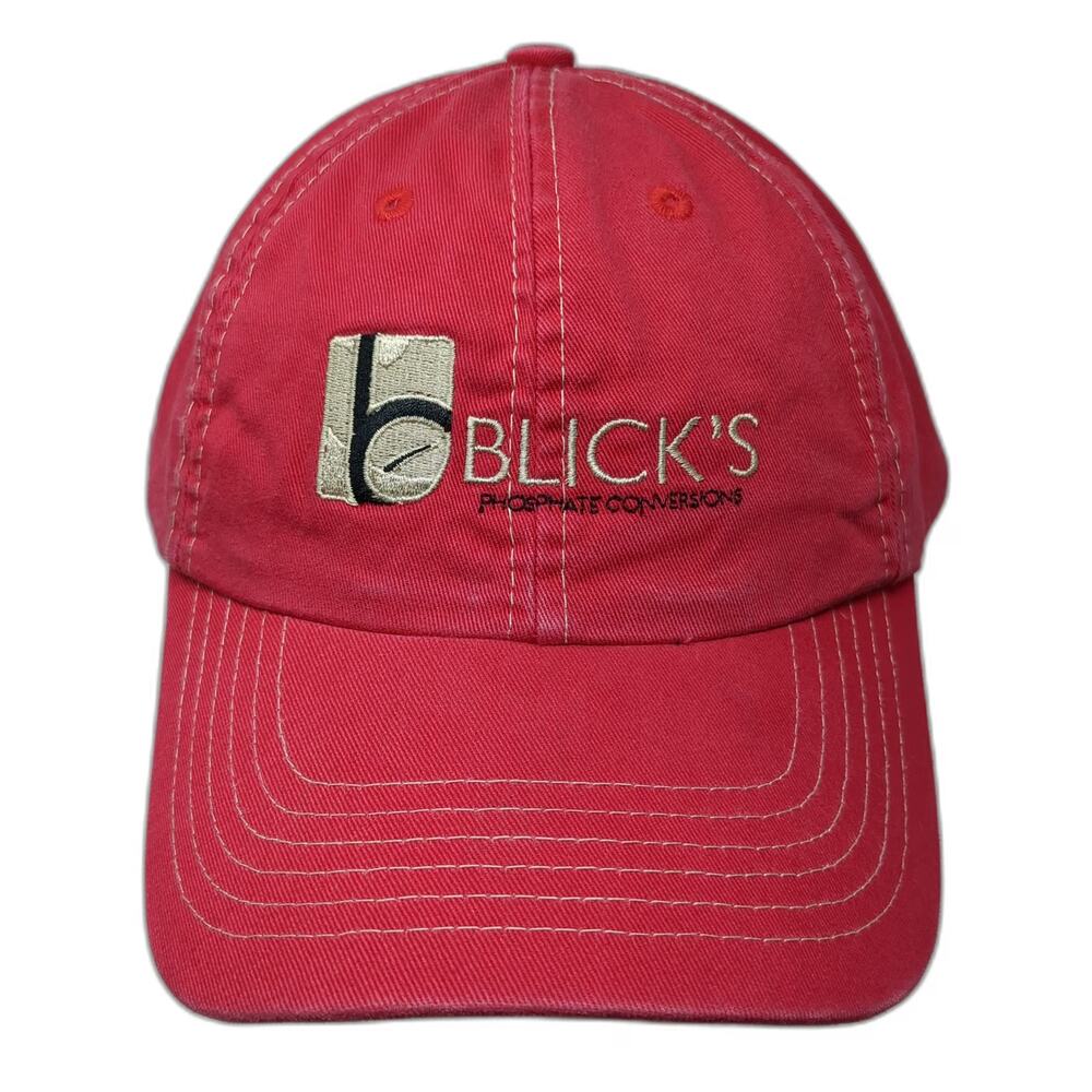 Beaver Caps Baseball Cap Red One Size Cotton Strapback Blicks Phosphate Hat Logo